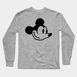 Steamboat Willie Portrait Cute Smiling Mouse Long Sleeve T-Shirt